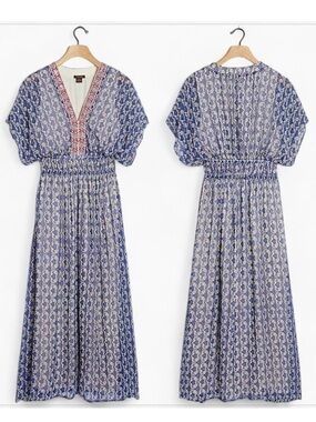 Vineet Bahl Anthropologie Oda Embroidered Maxi Dress